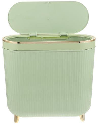 Cabilock Poubelle Crevasse Conteneur Poubelle Seau à Vieux Papiers Conteneur Porte-ordures s De Corbeille Étroite Couvercle Pivotant Bureau Plastique Récipient