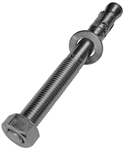 Lumonic Schwerlastdübel M16 x 160mm | hochwertige Edelstahl V4A Keilanker | Durchsteckmontage, SOFORT BELASTBAR | Betonanker, Schwerlastanker | für Überdachungen, Geländer, Regale, Trennwände