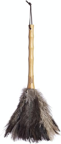 KitchenCraft Living Nostalgia Genuine Ostrich Feather Duster with Bamboo Handle, 40cm (Pack of 5)