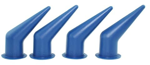 MTQY 4PCS Blue Sausage Caulking Gun Nozzle Kit Caulking Nozzle Applicator Elbow Caulking Extension Nozzle Suitable for Sealing Cracks and Filling Joint and Bonding Material
