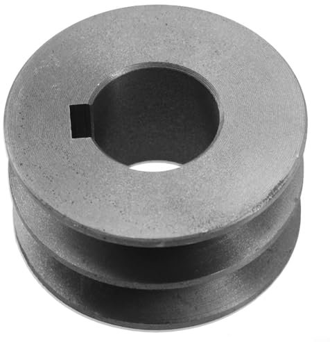 A Typ V Riemenscheibe mit zwei Schlitzen, perfekt konstruiert aus starkem Gusseisen (56 x 30 x 24 mm)