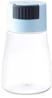 Salt Shaker for Seasoning - Transparent with Dustproof Closure, Push Salt Shaker for Coarse Salt, Jar, Transparent Dispenser for Salt, Pepper, Spices, Robust Container with Adjustable