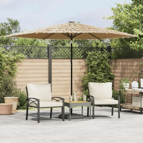 LAPOOH Sombrilla de jardín con Poste de Acero marrón 288x288x225 cm, Sombrilla Terraza Exterior, Parasol Terraza, Sombrilla Playa, Parasol Exterior, Sombrilla De Patio - 4005105