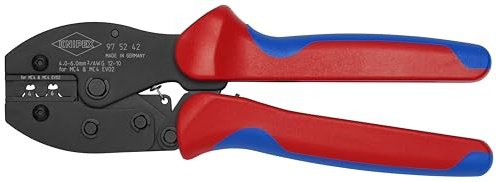 KNIPEX PreciForce, in Blister, 4/6 mm², F-Crimp, MC4-Stecker, 97 52 42 SB | Crimpzange für MC4-/MC4 EVO 2-Steckverbinder