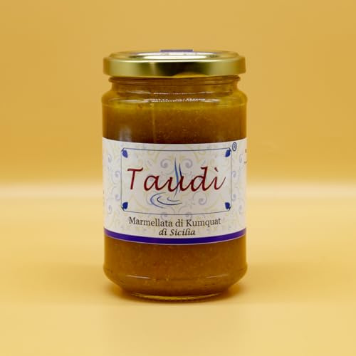 Taudì Conserve Marmellata Artigianale Di Kumquat Siciliano – 100% Naturale Con Scorza, Polpa E Succo – Senza Conservanti – Con 90% Di Frutta – Agrumi Siciliani A Km0 – Vaso In Vetro Da 300g