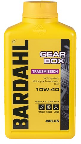 Bardahl - Gear Box 10W-40 - Olio Trasmissione Moto 2 Tempi e 4 Tempi, Lubrificante Sintetico con Massima Protezione e Durata degli Ingranaggi, Cuscinetti e Frizione, 1 L