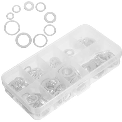 Juego de 200 Arandelas de Aluminio para Sellado de Tapón de Drenaje