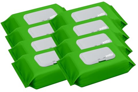 Woost Wiederverwendbare Feuchttücherabdeckungen, verlängert die Feuchtigkeit Ihrer Feuchttücher, wiederverwendbar für bis zu 100 Anwendungen, geeignet für Babytücher, Hygiene, Schönheit (Bundle of 8)