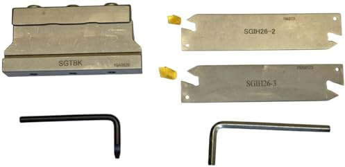 Set da Taglio Con 2 Lame e 2 Inserti Troncatore Per Metallo Fervi T088 Stelo 12 X 12 mm