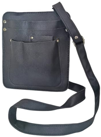 FUANA Pochette de taille multi-poches pour jardiniers, organisateur d'outils compact avec sangle réglable, kit d'arrangement floral en cuir pour l'extérieur et le travail floral, vert/rose/violet noir