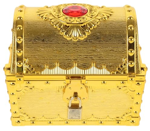 TOYANDONA Artículos del Cofre de Reliquias para Caja de Almacenamiento de Plástico con Cerradura Caja de Recuerdos para Chocolates y Dulces Aula