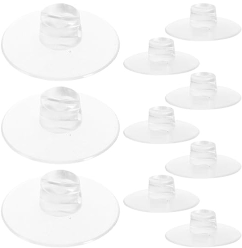 TOMETURE 20mm Cable Clips Suction Cup Light String Holder, Silicone Slotted Wire Pads for String Lights and Fish Tank Oxygen, 12pcs for Glass and Tile