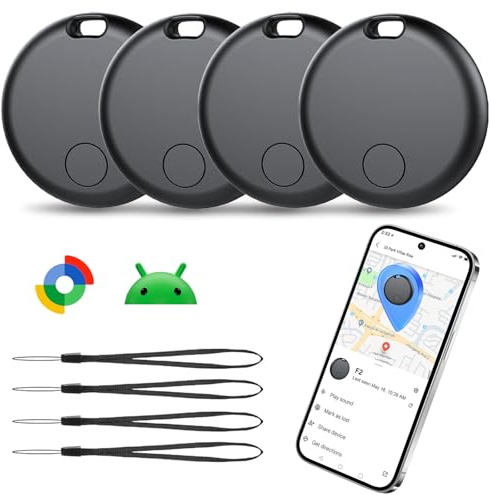 Android Smart Tag, Traceur GPS Lot de 4, Localisateur D’Objets Bluetooth
