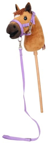 QHP Hobby Horse Halfterset - Halfter & Strick für Steckenpferd - Lila