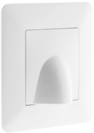 Zenitech - Plaque Sortie de Câble 16A - Blanc - encastrée Prête à Poser - Compatibilité Universelle Boîte d'encastrement - Façade Réglable Surfaces Irrégulières - Support Clipsable 86x86 mm