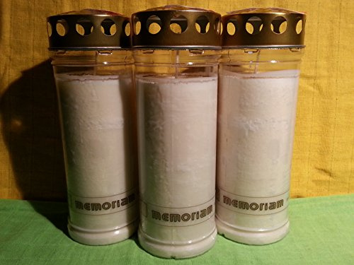 Lot de 20 bougies funéraires Lich clair, 20 x 7 cm – 3798 _ – 7 jours Durée de combustion – ölkerze – Bougie tombale