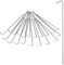 Relaxdays Zeltnagel 20er Set, Heringe Camping, Bodenanker für Zeltbefestigung, Widerhaken, Erdanker 22cm, Stahl, silber, 22.00 x 2.50 x 0.30 cm