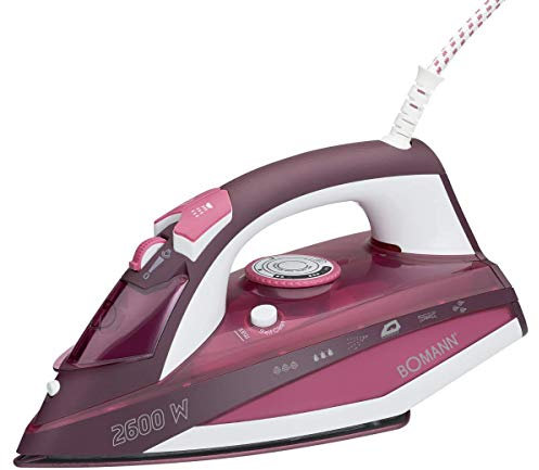 Bomann® Dampfbügeleisen mit Keramiksohle | 2600W | Bügeleisen mit Dampf | 350ml Tank | schnelle Aufheizzeit | Steam Iron mit Tropfstopp und Anti-Kalk | Bügeleisen Dampf | DB 6005 CB