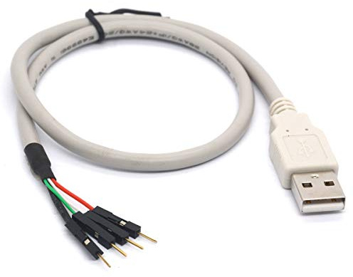 Tomost USB 2.0 to 2.54mm Header Pin Cable Cord Breadaway | USB 2.0 Type A Male to 4 Pin 2.54 mm Male Adapter