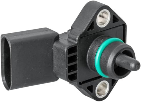 HELLA 6PP 358 152-011 Sensor, Ladedruck - 4-polig - geschraubt | Kompatibel mit: AUDI A2, A3, A4 B5, A4 B5 Avant, A6 C5, A6 C5 Avant, ALLROAD C5, TT, TT Roadster, SEAT ALHAMBRA, ALHAMBRA VAN