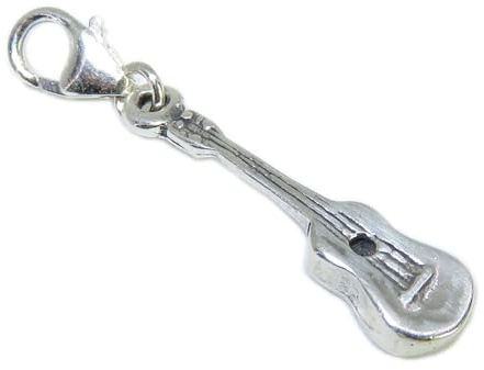 Ukulele Clip auf Sterling Silber Charm .925 x 1 Ukulelen Charms