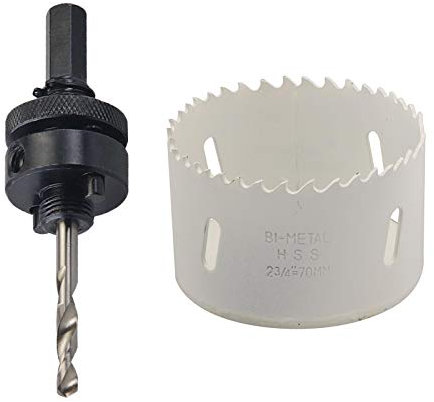 Dapetz ® Bi-Metal Holesaw, With Hex Arbor Arbor Included Holesaw Sets HSS Bi Metal Hole Saws Metal Wood Plastic 70mm Bi-Metal Construction Heavy Duty Variable Pitch Holesaw