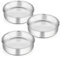 Homikit 8 Inch Round Cake Tin Set of 3, Stainless Steel Cake Mold Layer Cake Tins for Baking, Christmas Birthday Wedding Cake Pan Bakeware Set, Healthy & Mirror Finished & Dishwasher Safe