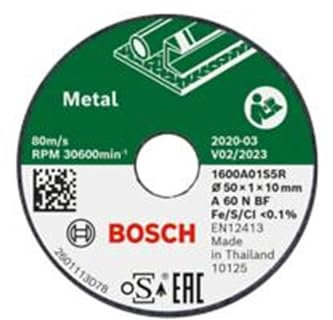 Bosch Accessories 3 Stück Trennscheibe (für Metall, Ø 50 mm, Zubehör Bosch EasyCut&Grind)