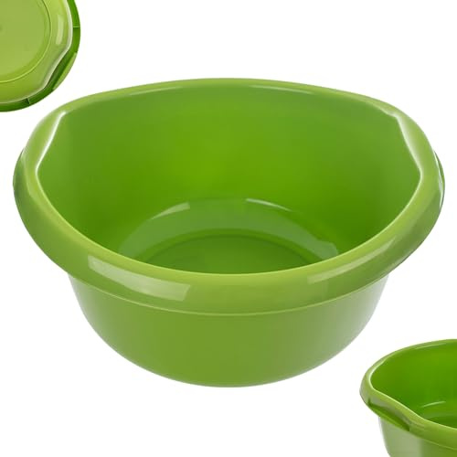 KADAX Runde Kunststoffschüssel. Becken tief und robust. Schüssel, Waschschüssel, Spülwanne Groß Eignet sich hervorragend für das Badezimmer, den Waschraum, die Küche und das Haus (Anthrazit, 30L)