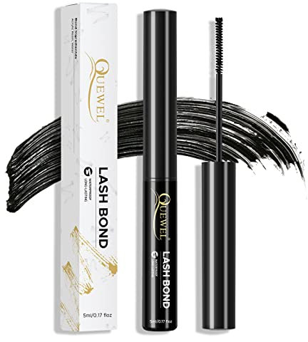 QUEWEL Wimpernkleber für Einzelne Extensions - DIY Lash Glue Adhesive, Schwarz Dauerhaft Wasserfest für Individuelle Cluster Lash Bond