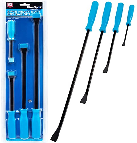 NTI 4 x BlueSpot Jumbo Pry Bar Set | Heavy Duty | Garage | Workshop | Crowbar | Puller | Lever | Steel | Breaking & Lifting Surfaces | DIY | Hand Tools | UK Free P&P (25540-BS)
