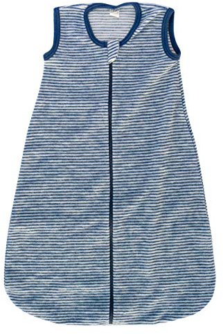 Lilano, Baby Fleece Schlafsack Ohne Arm, 100% Merinowolle (Blau Natur, 110 cm)