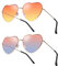 Kiiwah 2 Paare Sonnenbrillen Damen Herz Geformt Sonnenbrille Metallrahmen Retro Sonnenbrille Hippie Brille Party Kostümzubehör für Herren Und Mädchen