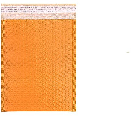 Farbige Luftpolstertaschen, 10 Stück, selbstklebende Verpackungsbeutel, Kleinunternehmensbedarf, gepolsterte Umschläge, Versandtaschen, Orange, 18 x 23 cm, 10 Stück