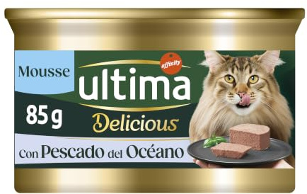 Ultima Fit & Delicious Comida Húmeda para Gatos - Mousse con Pescado del Océano: 24 latas de 85g