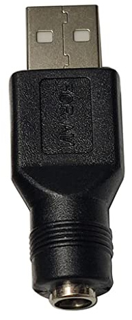 BYUTFA USB auf DC-Adapter, USB 2.0 A-Stecker auf DC 5,5 x 2,1 mm für DC-Buchse, Ladebuchse, Netzteil für Sm
