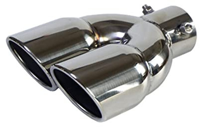 Autoauspuffende Edelstahl Chrom End Trim Tail Throat Liner Rohr 63mm Auto Auspuffrohr Universal Auto Schalldämpfer Spitze Auspuff Endrohr(E)