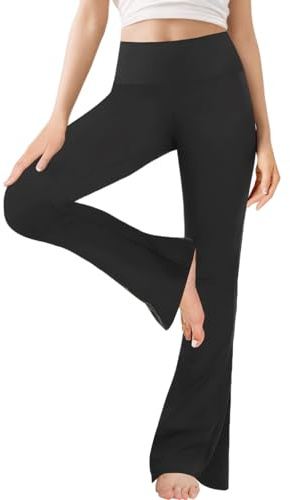 Zilams Pantalones de Yoga para Mujer Cintura Alta Bootcut Yoga Pants Acampanados Pantalones de Jazz Trabajo Elasticos Comodos Casual Flared Leggings Deportivos Pantalon para Fitness Entrenamient