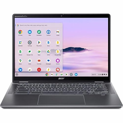 Acer Chromebook Plus Spin 514 CPE594-1N CPE594-1N-57ZJ Pantalla táctil convertible de 14 pulgadas Chromebook 2 en 1 - WUXGA - Intel Core 5 120U - 16 GB - SSD de 256 GB - Teclado inglés (EE. UU