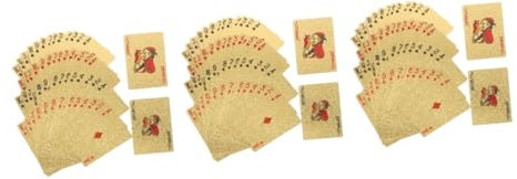 ifundom Goldene Pokerkarten Wasserdichtes Kartenspiel Für Partys Hochwertige Spielkarten Mit Feiner Verarbeitung Für Zuhause Bars Und Geselligkeit Spaß-