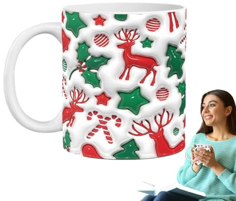 Generisch Weihnachtskaffeetassen,Weihnachtskaffeetassen,Keramik-Weihnachtsbecher -Weihnachtsmann-Becher | Weihnachtsaccessoires, Weihnachtsbecher für heißen Kaffee, kalten Tee