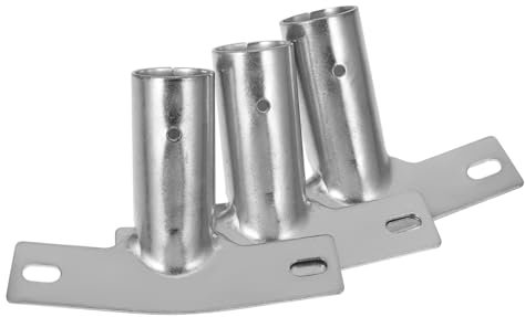 Beavorty 3pcs Broom Handle Holder and Pole Adapter Set for Household Cleaning Tools Broom Head Bracket Connecting Metal Poles Handle Connector for Suitable for Indoor and Outdoor Use