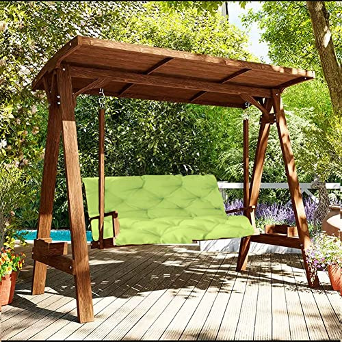 Cojines de repuesto para balancín de exterior con respaldo impermeable grueso de 10 cm para muebles de jardín y patio, color verde, 152 x 101 x 10 cm