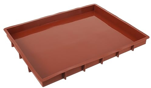 OFFSCH Teglia da Forno Rettangolare Stampo per Pane e Dolci in Silicone Color Caffè Antiaderente e Riutilizzabile per Uso Domestico e Professionale