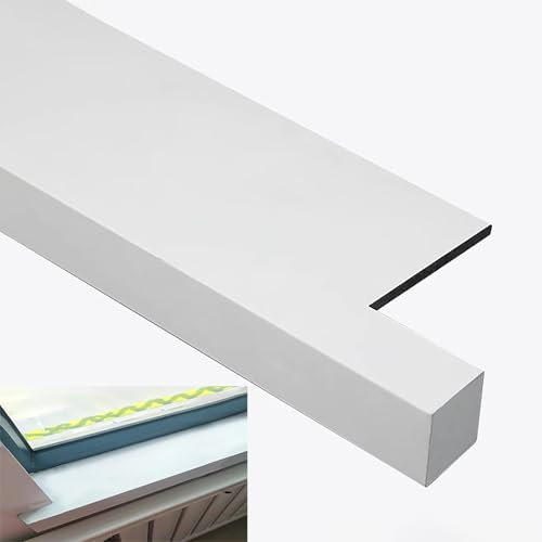 davanzale interno finestra Protezione per Davanzale Sostituzione Finestra con Nasello, Davanzali Decorativi Ristrutturazione Bordatura Finitura, Copertura Nasello Davanzale per Piante / Cucina(50x25cm