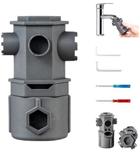 All-in-One-Schraubenschlüssel-Werkzeugsatz for Wasserhahn, 16-in-1-Multifunktionsschlüssel for Küche und Bad, Schraubenschlüssel-Werkzeugsatz for Wasserhahn, nützliche Gadgets for Badezimmer Küchen.(1