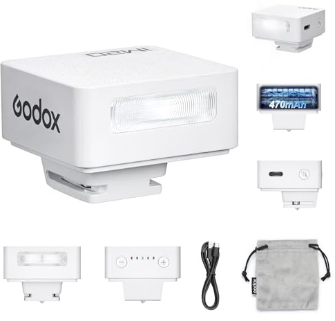 Godox iM20 Mini Flash for Sony zve10 Sony zv1 Ricoh gr3 with 470mAh Battery 440 Full-Power Flash 5 Levels Mini Flash Speedlite for Canon Nikon Fuji Olympus Camera