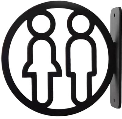 Segnaletica acrilica moderna del simbolo della toilette dell'ufficio elegante del segno del bagno dell'indicatore per lo spazio pubblico