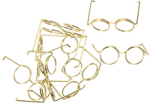 JOINPAYA 10 Stück Kleiner Puppenbrillen Aus Metall Runde Randlose Kleiner Brillen Puppenzubehör Für Selbstgemacht Kostüm Und Puppendeko