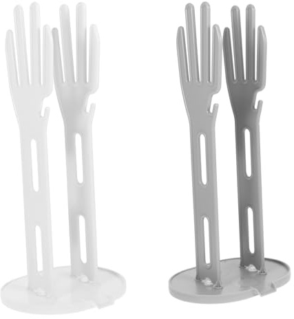 2pcs Plastic Glove Towel Drying Stand for Kitchen Worktop Storage | Quick Drying, Prevents Water Buildup, Compact Design, for Cloths and Gloves, Kitchen Organizer Set